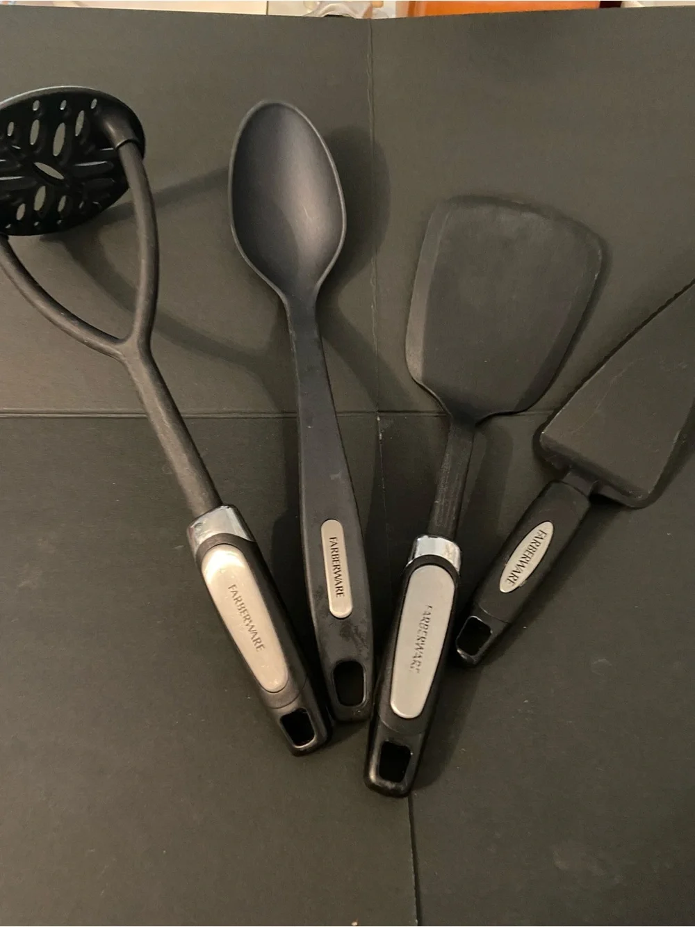 Faberware Black Utensil Lot Of 4
